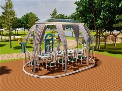 چادر گنبدی حبابی آلومینیومی شفاف بیضی برای محل برگزاری